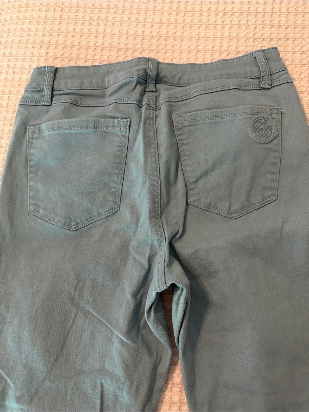 Laurie Felt Straight-Leg Jeans in Sage Blue-Green